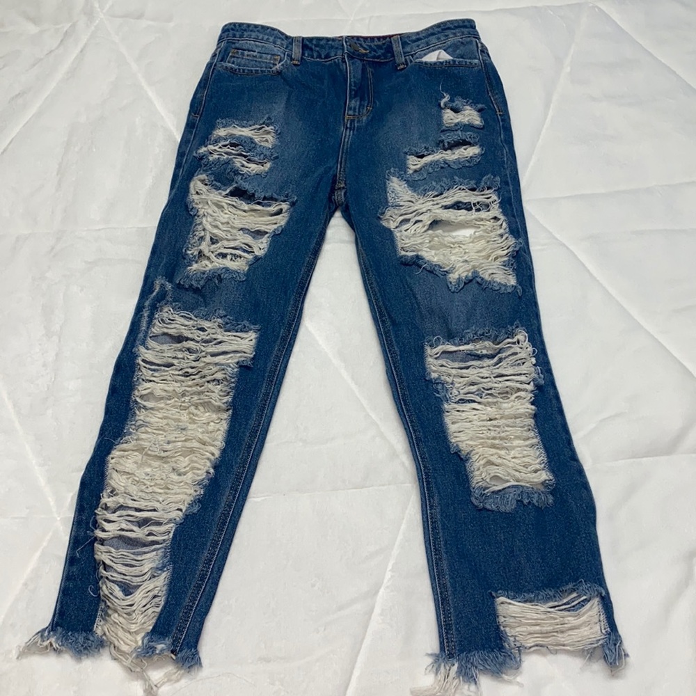 Fashion Nova HighWaisted Ripped Jeans